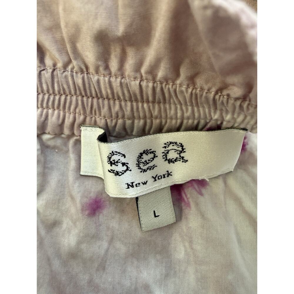 Sea New York Tamara Top Ruffled High Neck Blouse Cotton Large Back Buttons - Picture 6 of 9